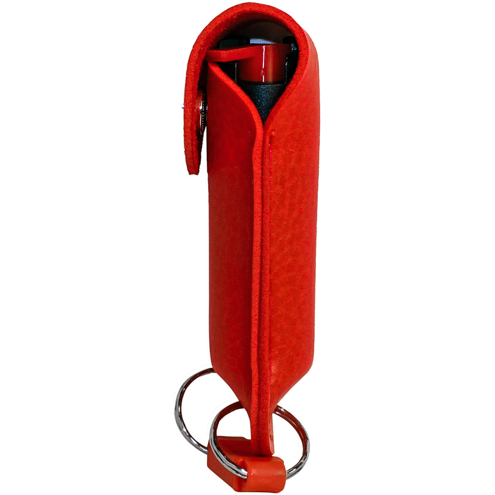 Wildfire 1.4% MC 1/2 oz pepper spray leatherette holster and quick release keychain red view 6